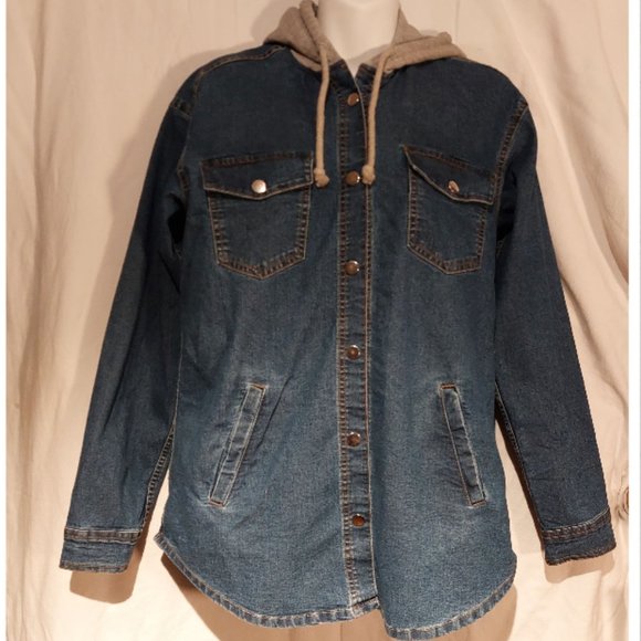 Women's "H&M" Jean Jacket/Hoodie size 4 - Picture 1 of 4
